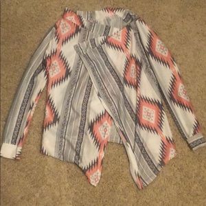 Southwestern print cardigan